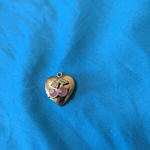 Juicy Couture Gold Heart Charm with Cherry Design